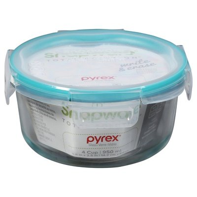 Snapware Container Glass Write & Erase 4 Cup 4CT [UNFI #2542801] T