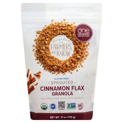 One Degree Organic Foods Granola Sprouted Cinnamon Flax 6/11 OZ [UNFI #1829126] [ebt]