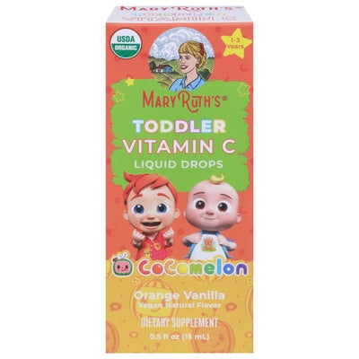 Mary Ruths Vitamin C Toddler Liquid Drops Orange Vanilla 1/.5 OZ [UNFI #2943546] T