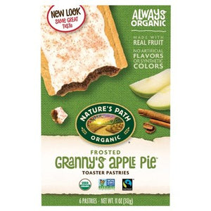 Natures Path Toaster Pastries Grannys Apple Pie Frosted 12/11 OZ [UNFI #394395] [ebt]