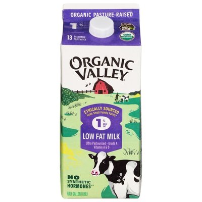 Organic Valley Milk Low Fat 1% Milk Fat 6/64 OZ [UNFI #644740] [ebt] T