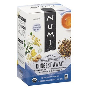 Numi Tea Herbal Tea Organic Congest Away Bags 6/16 BAG [UNFI #2666436] [ebt]
