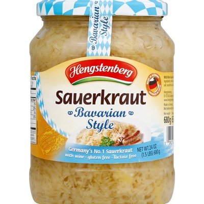 Hengstenberg Sauerkraut Bavarian Style 12/24.3 OZ [UNFI #955773] [ebt]