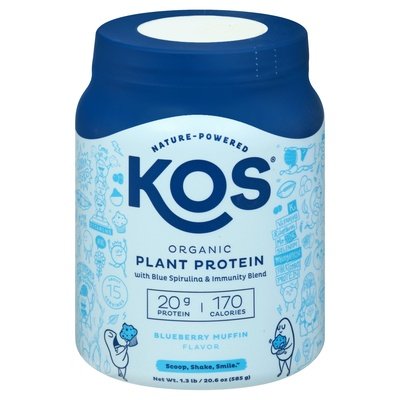 Kos Plant Protein Powder Organic Blueberry Muffin Flavor 1/20.6 OZ [UNFI #2661833] T