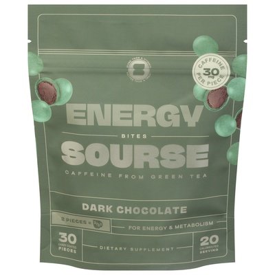 Sourse Energy Bites Dark Chocolate 6/2.2 OZ [UNFI #2856243] T