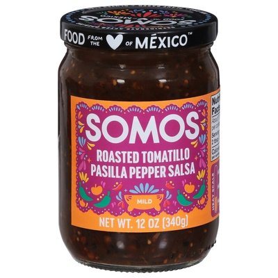 Somos Pasilla Pepper Salsa Roasted Tomatillo Mild 6/12 OZ [UNFI #2836161] [ebt]
