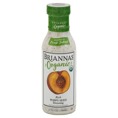 Briannas Dressing Organic Poppy Seed Rich 6/10 OZ [UNFI #2412450] [ebt]