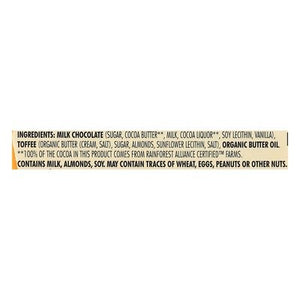 Chocolove Milk Chocolate Toffee & Almonds 33% Cocoa Content 12/1.3 OZ [UNFI #663914] [ebt] T