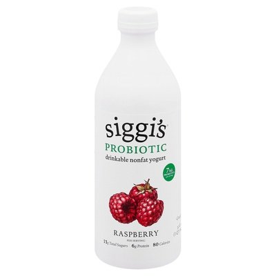Siggis Drinkable Yogurt Nonfat Raspberry Probiotic 6/32 OZ [UNFI #1208065] [ebt] T