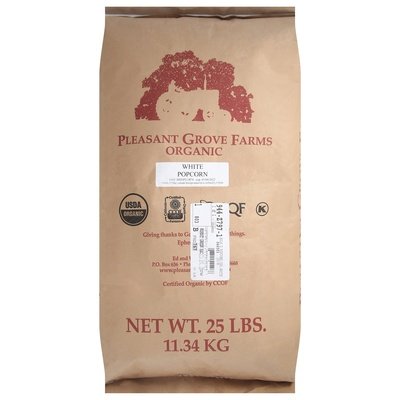 Grains Popcorn Organic White 25LB [UNFI #465039] [ebt]