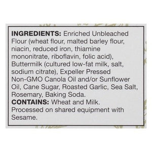 Partners Crackers Roasted Garlic & Rosemary Hors Doeure 6/4.4 OZ [UNFI #2365500] [ebt]