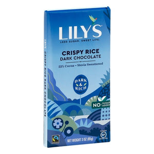 Lilys Dark Chocolate Crispy Rice 55% Cocoa 12/3 OZ [UNFI #1101179] [ebt] T