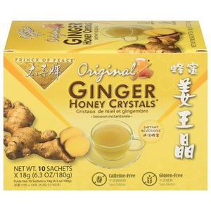 Prince Of Peace Instant Beverage Ginger Honey Crystals Original 1/10 BAG [UNFI #517953] [ebt]
