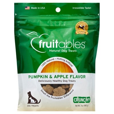 Fruitables Dog Treats Natural Crunchy Pumpkin & Apple Flavor 8/7 OZ [UNFI #01093236]