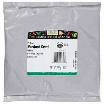 Frontier Nat Prod Co-Op Mustard Seed Yellow Whole 1LB [UNFI #311449] [ebt]