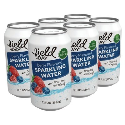 Field Day Sparkling Water Berry 4/6/12 OZ [UNFI #1795137] [ebt] T