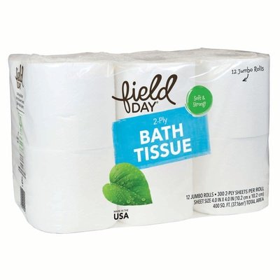 Field Day Bath Tissue 100% Recyc 300Sheet 4/12 ROLL [UNFI #752469] T