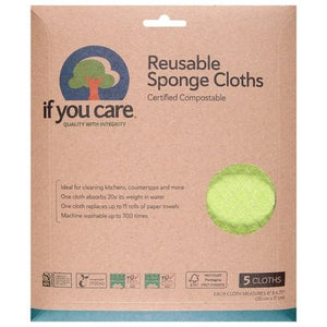 If You Care Sponge Cloths Reusable 12/5 CT [UNFI #699272] T
