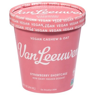 Van Leeuwen Ice Cream Frozen Dessert Non-Dairy Strawberry Shortcake 8/14 OZ [UNFI #2835767] [ebt]