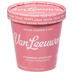 Van Leeuwen Ice Cream Frozen Dessert Non-Dairy Strawberry Shortcake 8/14 OZ [UNFI #2835767] [ebt]