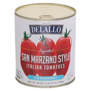 Delallo Italian Tomatoes San Marzano Style Crushed 12/28 OZ [UNFI #2278562] [ebt]