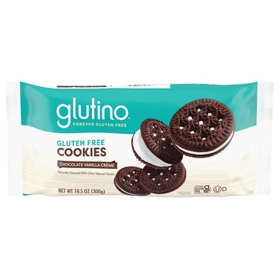 Glutino Cookies Gluten Free Chocolate Vanilla Creme 12/10.5 OZ [UNFI #744201] [ebt]