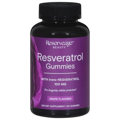 Reserveage Nutrition Resveratrol Grape Flavor 100 Mg Gummies 1/60 CT [UNFI #2913333] T