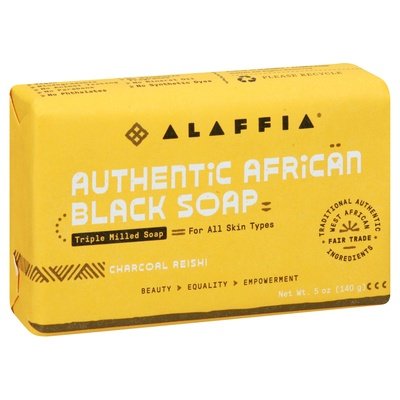 Alaffia Soap Authentic African Charcoal Reishi Black 1/5 OZ [UNFI #2531556] T