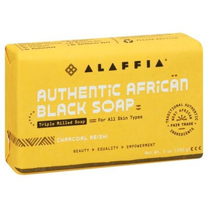 Alaffia Soap Authentic African Charcoal Reishi Black 1/5 OZ [UNFI #2531556] T