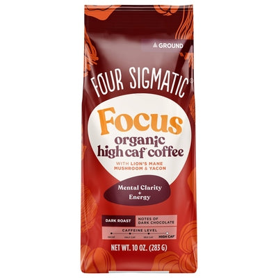 Four Sigmatic Coffee Organic Ground Dark Roast High Caf Og2 8/10 oz [UNFI #3120722 ] [ebt]