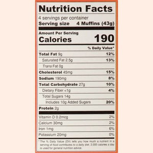 Katz Gluten Free Muffin Snacks Chocolate Chip Snack Packs 6/6 OZ [UNFI #2441863] [ebt]