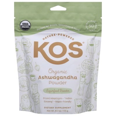 Kos Ashwagandha Powder Organic Superfood Booster 1/6.2 OZ [UNFI #2928729] T