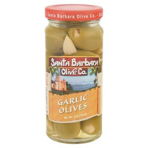 Santa Barbara Olive Co  Olives Garlic 6/5 OZ [UNFI #783613] [ebt]