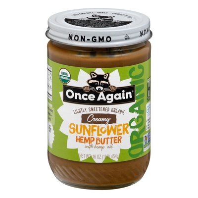 Once Again Sunflower Hemp Butter Creamy 6/16 OZ [UNFI #2445369] [ebt]