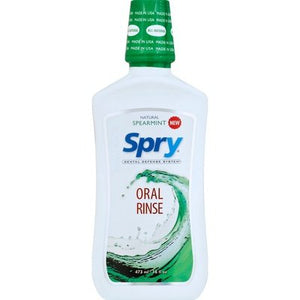 Spry Oral Rinse Spearmint 1/16 OZ [UNFI #1701481] T