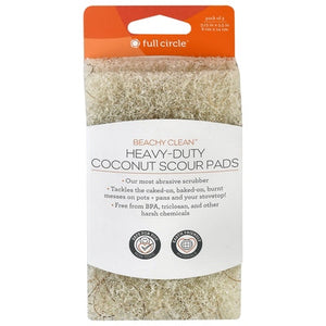 Full Circle Home Coconut Scour Pads Heavy-Duty 10CT [UNFI #3084217] T
