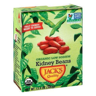 Jacks Quality Kidney Beans Organic Low Sodium 8/13.4 OZ [UNFI #1993336] [ebt]