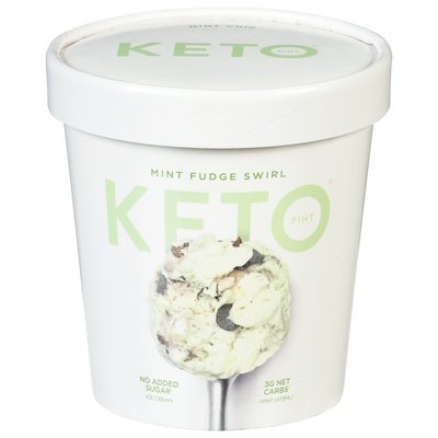 Keto Pint Ice Cream Mint Fudge Swirl 8/1 PINT [UNFI #2384071] [ebt]