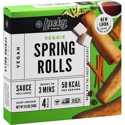 Lucky Spring Rolls Veggie 8/8.5 oz [UNFI #1627231 ] [ebt]