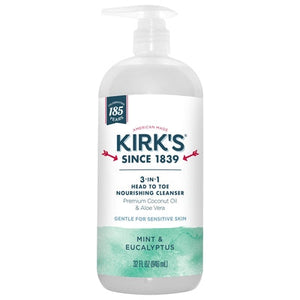 Kirks Cleanser Nourishing Head To Toe Mint & Eucalyptus 3-In-1 1/32 oz [UNFI-CARLISLE #2779981] T