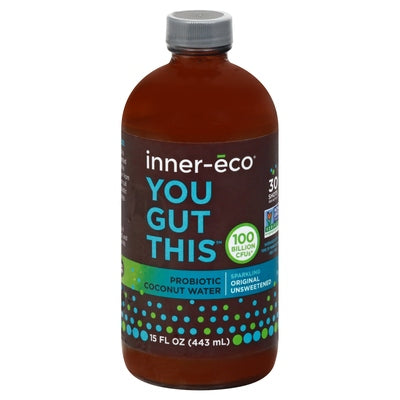 Inner-Eco Probiotic Coconut Water Sparkling Original Unsweetened 4/15 OZ [UNFI #3066701] [ebt] T