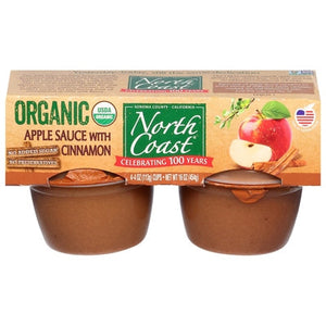 North Coast Apple Sauce With Cinnamon Organic 12/4/4 OZ [UNFI #2231447] [ebt]