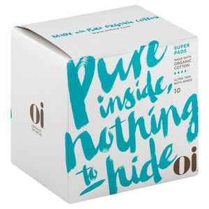 Organic Initiative Corp Super Ultra Thin Pads W/Wings 1/10 CT [UNFI #2604841] T