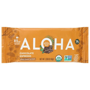 Aloha Protein Bar Organic Chocolate Espresso Og2 12/1.98 oz [UNFI-CARLISLE #2905842 ] [ebt]