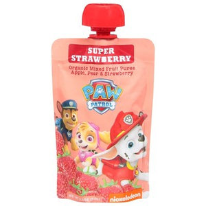 Paw Patrol Mixed Fruit Puree Organic Super Strawberry 10/3.5 OZ [UNFI #2380806] [ebt]