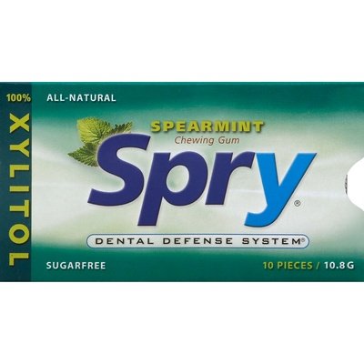 Spry Chewing Gum Sugarfree Spearmint 20/10 CT [UNFI #1701317] [ebt] T