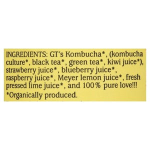 Gts Kombucha Raw Lemon Berry 12/16 OZ [UNFI #2701860] [ebt] T