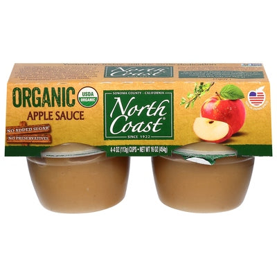 North Coast Apple Sauce Organic 12/4/4 OZ [UNFI #2231439] [ebt]