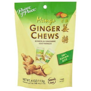 Prince Of Peace Ginger Chews Mango 1/4 OZ [UNFI #2448983] [ebt] T