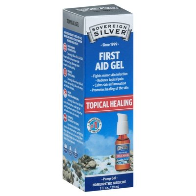 Sovereign Silver First Aid Gel Topical Healing Pump 1/1 OZ [UNFI #2155489] T